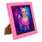 Диамантен гоблен в рамка Craft Buddy - Rainbow Lama
