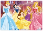 Двулицев пъзел за оцветяване Lisciani - Disney Princess, 60 части
