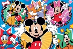 Двулицев пъзел за оцветяване Lisciani - Mickey Mouse, 24 части