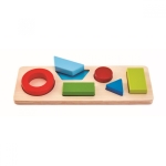 Дървен пъзел Hape - Геометрични форми, 7 части