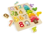 Дървен пъзел Hape - Цветове и форми, 9 части