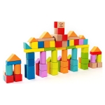 Игрален комплект Hape - Дървени кубчета с цифри и букви, 80 броя