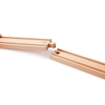 Игрален комплект Hape - Железопътна права релса, 4 броя