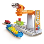 Игрален комплект Hape - Морски и железопътен превоз на товари