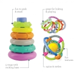 Комплект бебешки играчки 3 в 1 Infantino - 15 части