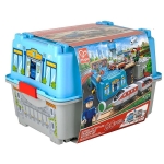 Игрален комплект Hape - Транспортна композиция, 80 части