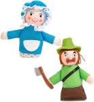 Комплект кукли за пръсти Eurekakids - Червената шапчица, 11 сm, 4 броя