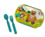 Комплект за хранене 4 в 1 Oops - Животни, Зелен