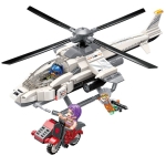 Конструктор Qman - Нападателен хеликоптер, 352 части