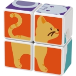 Магнитен конструктор Geomag - Magicube, Животни и карти