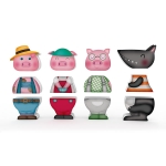 Образователен пъзел Eurekakids - Трите прасенца, Магнитни фигури