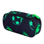 Овален ученически несесер Astra - Футболна топка, Неон