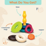 Пирамида с рингове за подреждане Battat - Камъчета