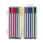 Шестоъгълни флумастери с филц Astra - 12 цвята