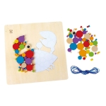 Творчески комплект Hape - Дървена мозайка, Трицераптор