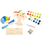 Творчески комплект Hape - Тропически остров, Оцвети и играй