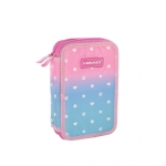 Ученически несесер Head - Pastel Love, Сребърен ефект, 2 отделения