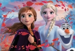 Двулицеви пъзели Lisciani - Frozen, 4 х 48 части