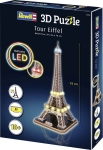 3D пъзел Revell - Айфелова кула, с LED осветление, 84 части