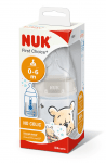 Шише със силиконов биберон NUK - First Choice, Disney, TC, 150 ml, 0-6 месеца, Бежово