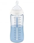 Бебешко шише Nuk - First Choice, TC, 300 ml, бяло сърце