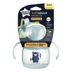 Неразливаща се чаша с мек накрайник Tomme Tippee - Soft Spout, Мече, 190 ml