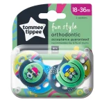 Ортодонтични залъгалки Tommee Tippee - Fun Style, 18-36 m, Зелени котки