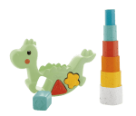 Детска играчка 2 в 1 Chicco - Люлеещо се динозавърче