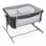 Бебешка кошара с падаща страна Chicco - Next 2 Me, Twin, Grey
