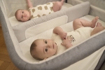 Бебешка кошара с падаща страна Chicco - Next 2 Me, Twin, Grey