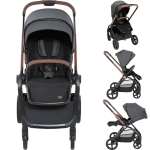 Бебешка количка 2 в 1 Chicco - Mysa, Duo система, Black Satin