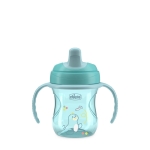 Преходна чаша Chicco - 200 ml, 6 m+, Момче
