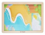 Дървен пъзел Hape - Царството на животните, 22 части