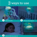 Музикална въртележка с проектор 3 в 1 Infantino - Зелена