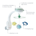 Музикална въртележка с проектор 3 в 1 Infantino - Зелена