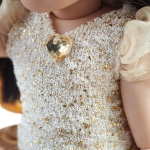 Вълшебно облекло за кукла Kruselings - Бална рокля, Бежова