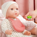 Кукла Battat - Lulla Baby, с пижама и шапка, Жълта
