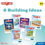 Магнитен конструктор Geomag - Magicube, Превозни средства и карти, 11 части