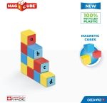 Магнитен конструктор Geomag - Magicube, Съставяне на думи, 55 части