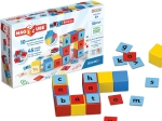 Магнитен конструктор Geomag - Magicube, Съставяне на думи, 55 части