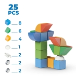 Магнитен конструктор Geomag - Magicube, Малък свят, 25 части