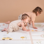 Бебешка двустранна подложка за игра Taf Toys - Пътни приключения, 150 x 200 сm