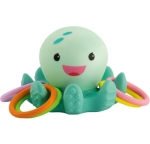 Бебешка играчка Infantino - Октопод, Със светлини & Рингове