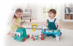 Интерактивна играчка 3 в 1 Infantino - Строителен камион, Меки цветове