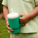 Силиконова чаша със сламка Infantino, 270 ml, Жълта