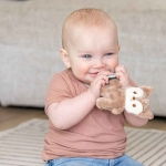 Мека играчка за гушкане Infantino - Еленче, С гризалка