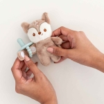Мека играчка за гушкане Infantino - Еленче, С гризалка