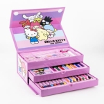 Комплект за рисуване Cerda Hello Kitty - В куфарче на 3 нива