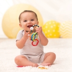 Бебешка играчка Infantino - Цветни пръстени за свързване