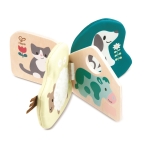 Бебешка книжка Hape - Бела, с текстури